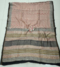 Maru Rekha, Handblock Printed Chanderi Silk Saree